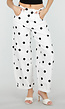 Witte Barrel Jeans met Zwarte Stippen en Hoge Taille
