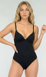 Zwarte Corrigerende Stringbody