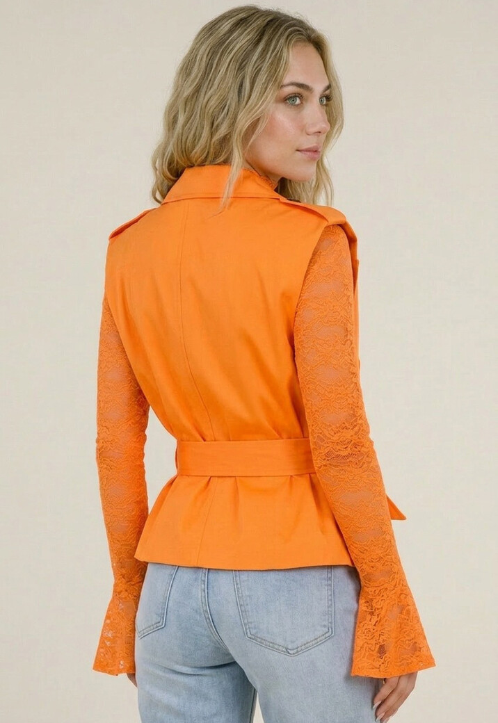 Oranje Gilet met Ceintuur