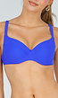 Blauwe Push Up Bikini Top met Beugel