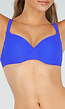 Kobaltblauwe Push Up Bikini Top met Beugel en Voorgevormde Cups