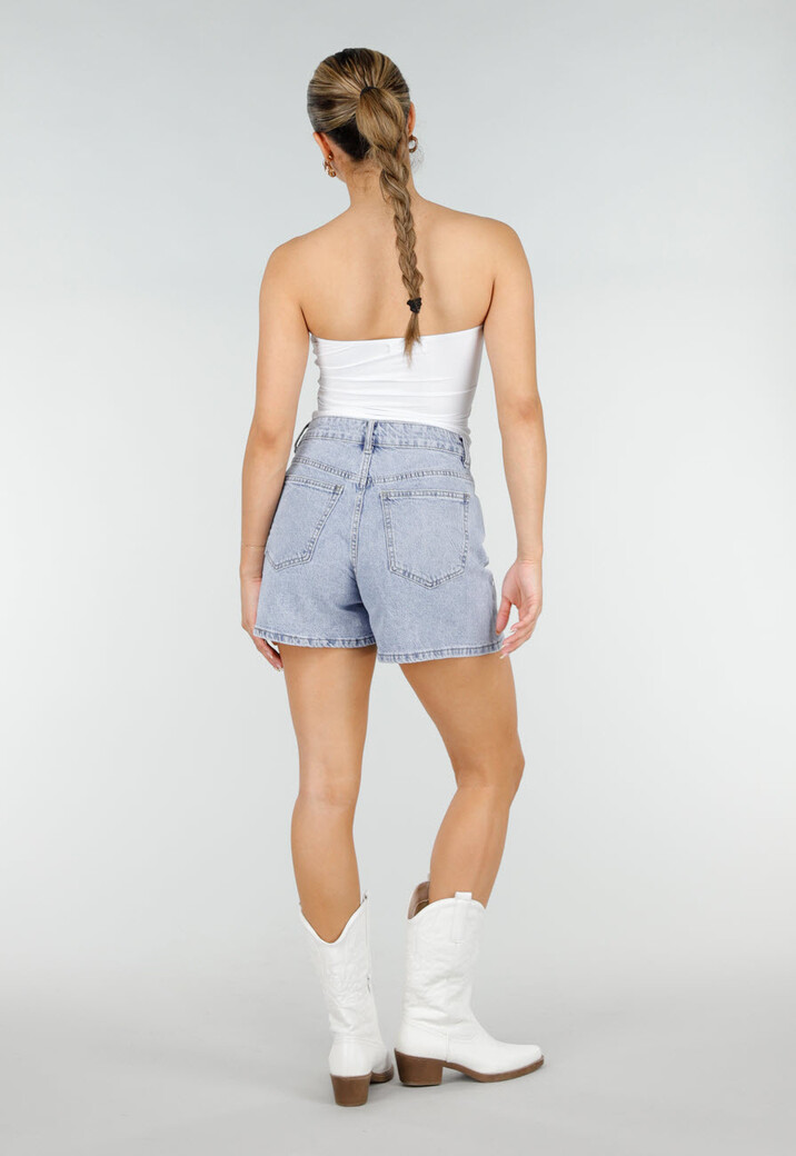 Witte Bandeau Top met Pads en Aansluitende Pasvorm