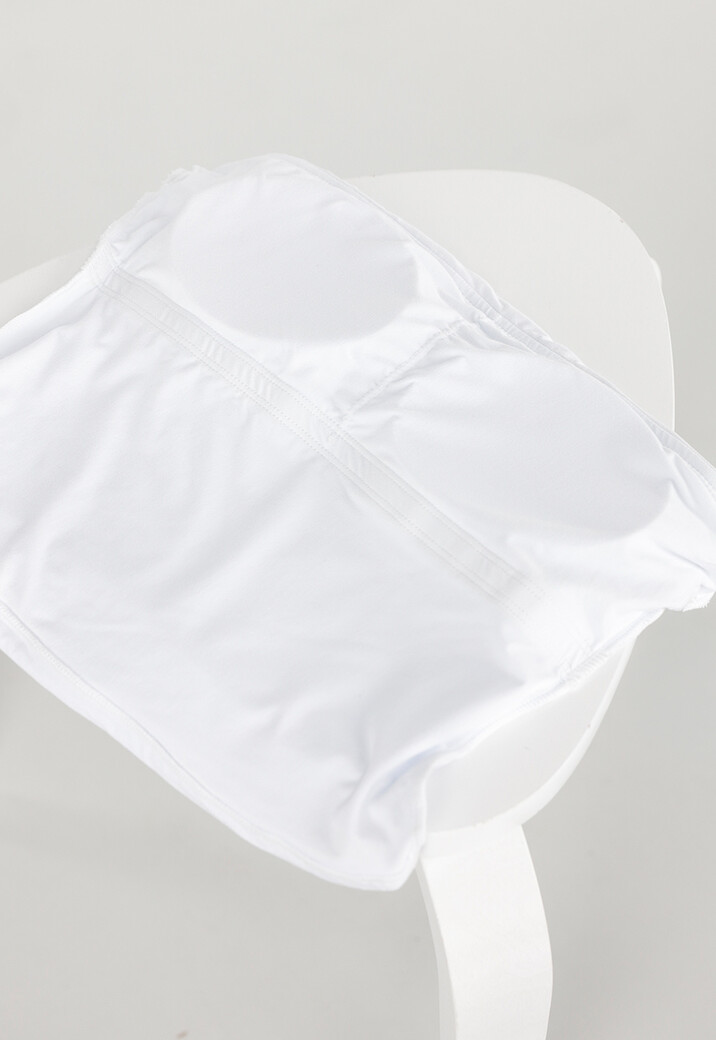 Witte Bandeau Top met Pads en Aansluitende Pasvorm