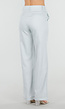 Lichtblauwe Wide Leg Pantalon met Steekzakken en Paspelzakken