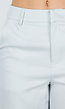 Lichtblauwe Wide Leg Pantalon met Steekzakken en Paspelzakken
