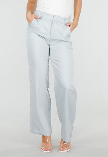 Lichtblauwe Wide Leg Pantalon