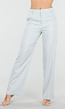 Lichtblauwe Wide Leg Pantalon met Steekzakken en Paspelzakken