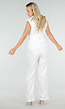 Witte Wide Leg Pantalon met Steekzakken en Paspelzakken