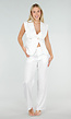 Witte Wide Leg Pantalon met Steekzakken en Paspelzakken