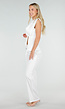 Witte Wide Leg Pantalon met Steekzakken en Paspelzakken