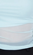 Lichtblauwe Padded Halter Top met Mesh Detail Ruches en Stretch