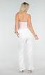 Roze Top met Peplum en Spaghettibandjes