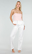 Roze Top met Peplum en Spaghettibandjes