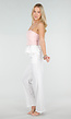 Roze Top met Peplum en Spaghettibandjes