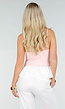 Roze Top met Peplum en Spaghettibandjes