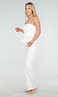 Witte Top met Peplum en Spaghettibandjes