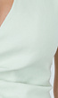 Mintgroene Linnenlook Gilet Top met Overslag en Striksluiting