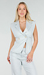 Lichtblauwe Gilet Top