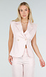 Lichtroze Gilet Top met Knopen