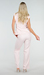 Lichtroze Mouwloze Blazer Top met Knopen en Reverskraag