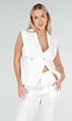 Witte Gilet Top met Knopen