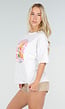 Wit Katoenen T-shirt met Aperol Print en Korte Mouwen