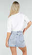 Wit Katoenen T-shirt met Citroen Print en Korte Mouwen