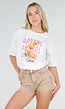 Beige Denim Short met Lichte Stretch en Steekzakken