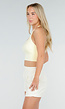 Butter Yellow Haltertop met Padded Cups en Open Rug
