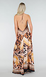 Maxi Jurk met Print, Strass Details en Verstelbare Bandjes