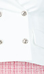 Witte Gilet Top met Open Rug en Gouden Knopen