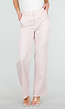 Lichtroze Wide Leg Pantalon met Steekzakken en Paspelzakken