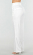 Witte Wide Leg Pantalon met Steekzakken en Paspelzakken
