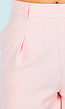 Lichtroze Linnenlook Short met Plooien en Rechte Pijpen