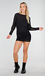 Zwarte Transparante Mesh Top met Lange Mouwen en Stretch