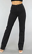 Redial Jeans  Zwarte Lange Straight Leg Tall Jeans met Stretch