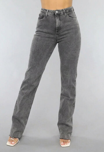 CAMPAGNEJEANS Tall Grijze Straight Leg Jeans met Stretch