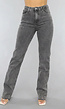 Tall Grijze Straight Leg Jeans met Stretch
