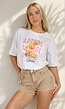 Wit T-shirt met Aperol Print