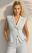 Lichtblauwe Gilet Top