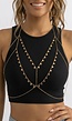 Gouden Halter Body Chain met Coin