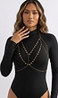 Gouden Halter Body Chain met Coin