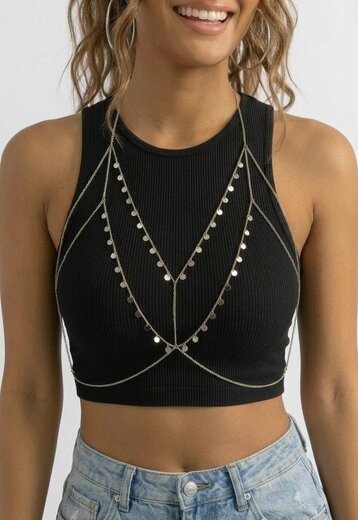 Zilveren Halter Body Chain