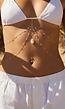 Gouden Bodychain met Parels en Hanger