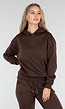 Donkerbruine Jogging Set met Capuchon en Trekkoord