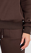 Donkerbruine Jogging Set met Capuchon en Trekkoord