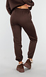 Donkerbruine Jogging Set met Capuchon en Trekkoord