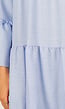 Lichtblauwe Midi Jurk met V-hals en Ruffle Details