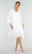 Witte Midi Jurk met V-hals en Ruffle Details