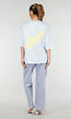 Lichtblauw Oversized T-Shirt met Korte Mouwen en Backprint